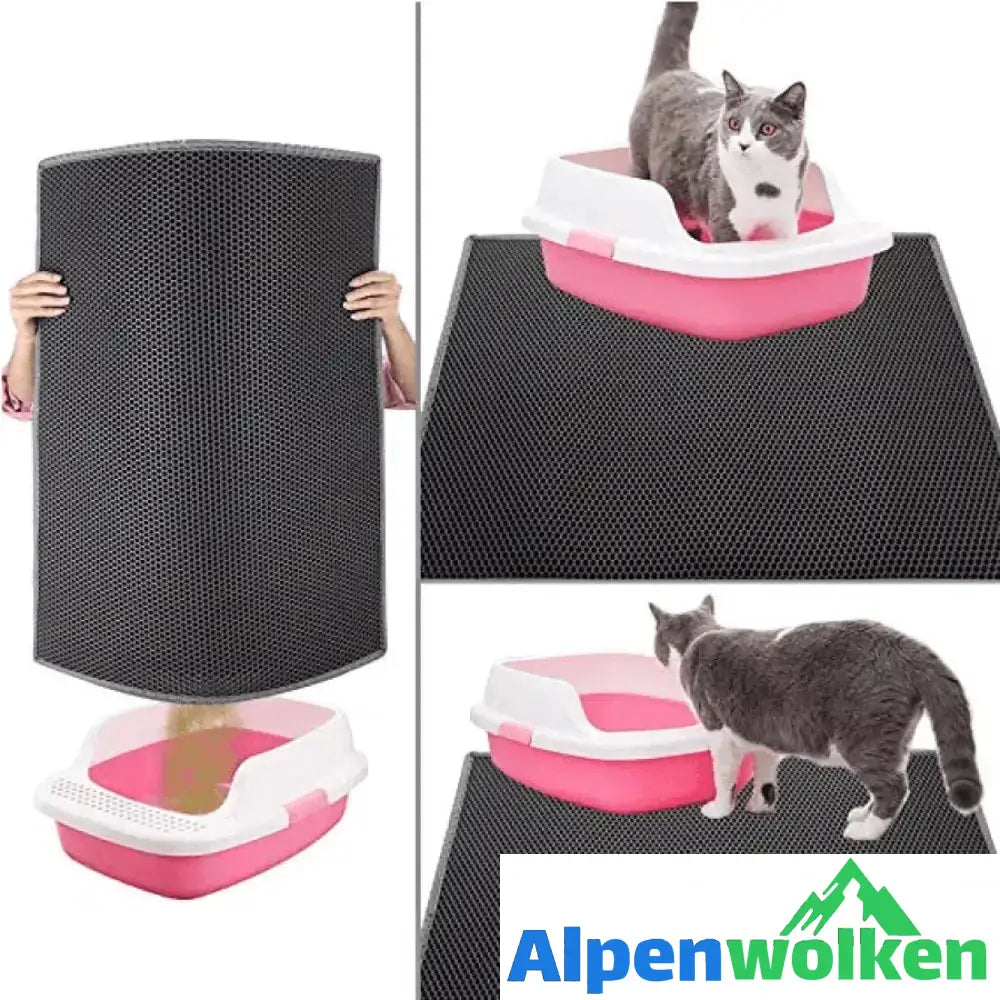 Alpenwolken - Rutschfeste & Wasserdichte Katzenstreu Matte