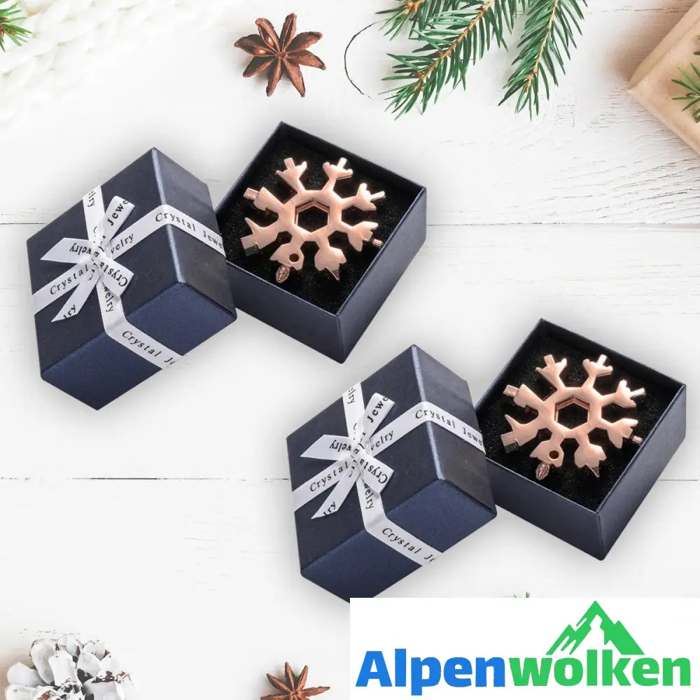 Alpenwolken - Saker 18-in-1-Schneeflocken-Multi-Werkzeug Geschenkverpackung 2* Rosa