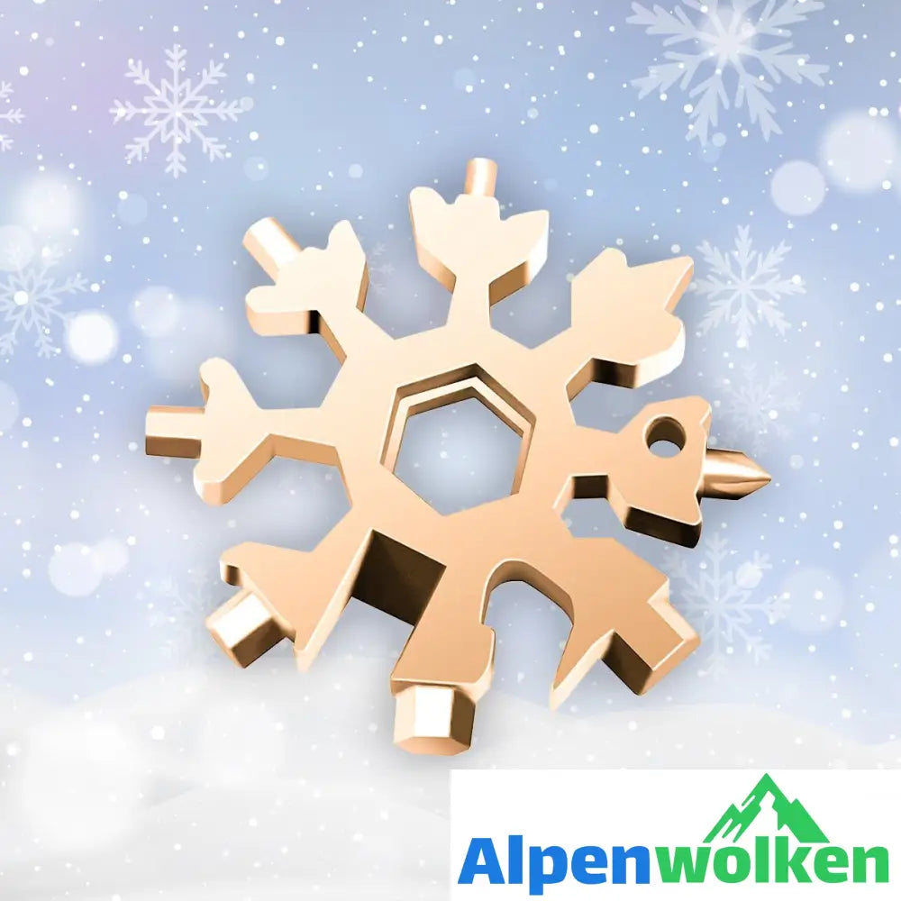 Alpenwolken - Saker 18-in-1-Schneeflocken-Multi-Werkzeug normale Verpackung 1* Gold