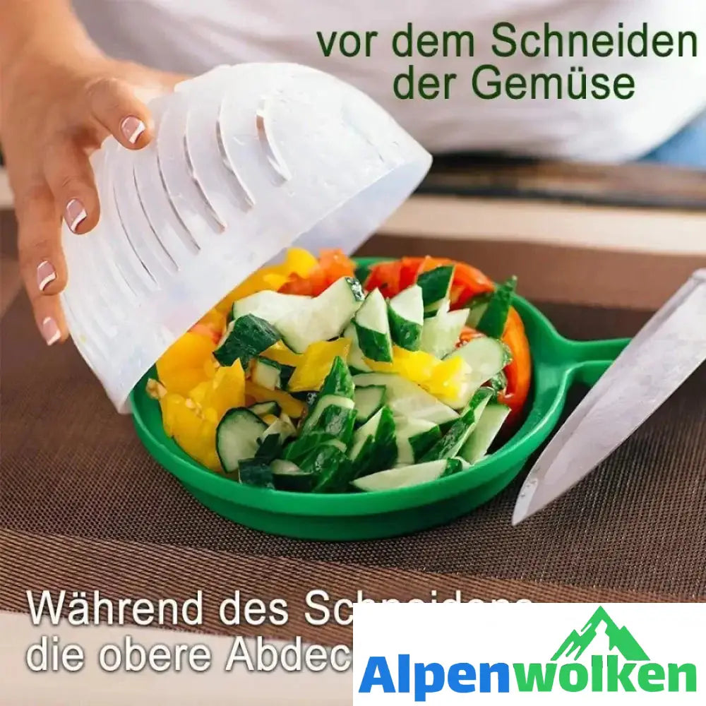 Alpenwolken - Salatschneider mit Zitronenpresse, Salat in 60 Sekunden, Grün