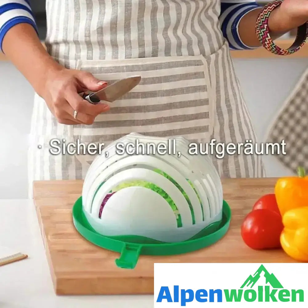 Alpenwolken - Salatschneider mit Zitronenpresse, Salat in 60 Sekunden, Grün