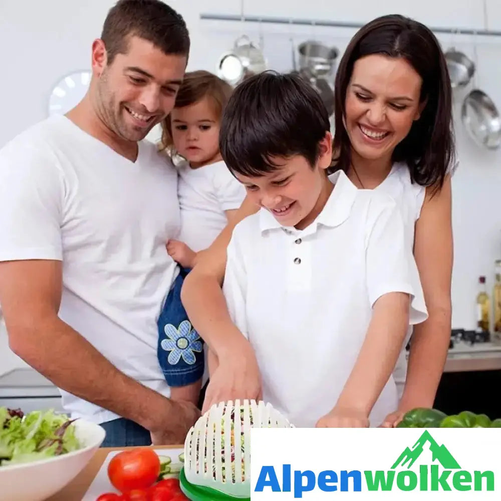 Alpenwolken - Salatschneider mit Zitronenpresse, Salat in 60 Sekunden, Grün