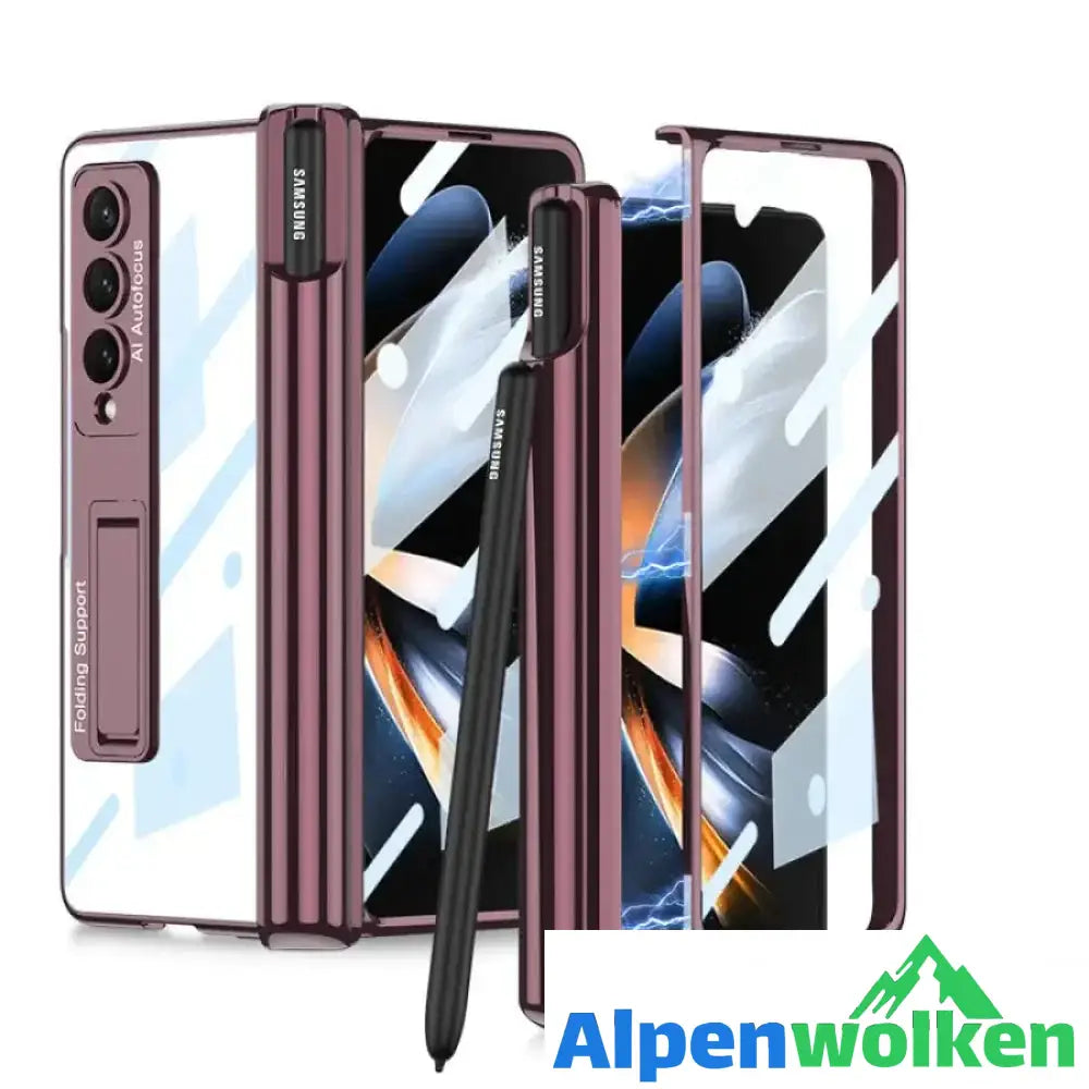 Alpenwolken - Samsung faltbare Handyhülle mit integrierter Folie Lila