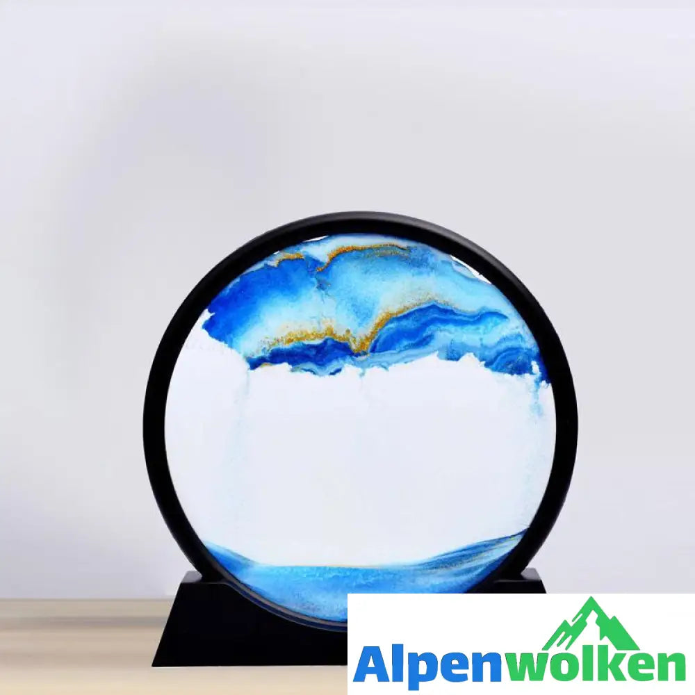 Alpenwolken - Sanduhr für Wohnkultur 26*27*4.5CM blau