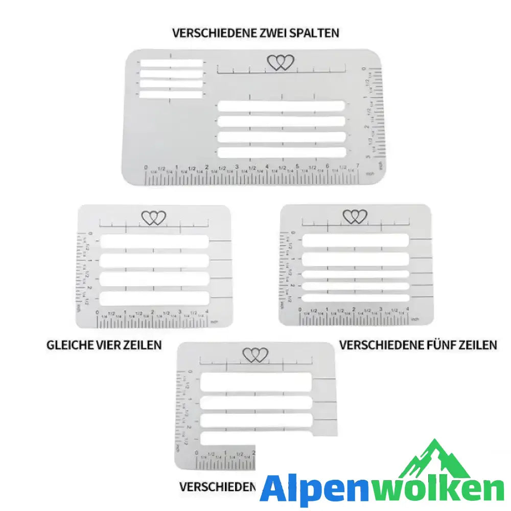 Alpenwolken - Schablonen zum Erstellen von Umschlägen