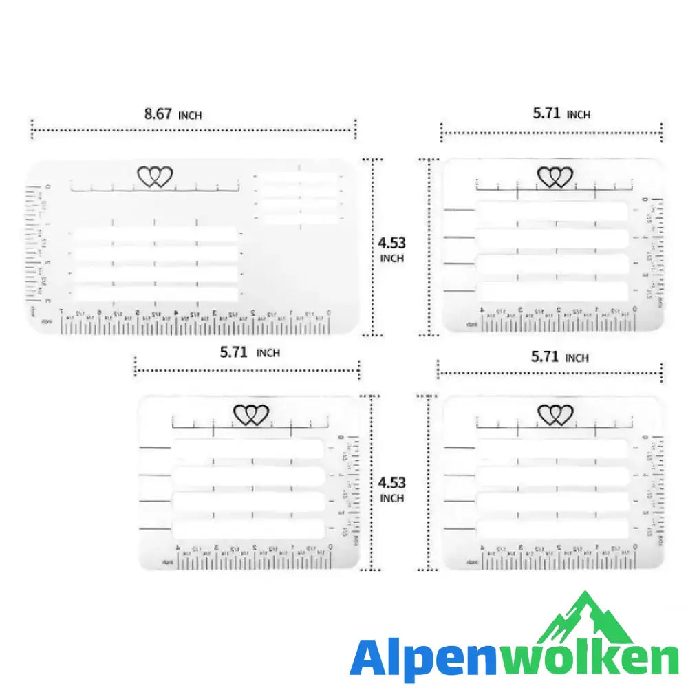 Alpenwolken - Schablonen zum Erstellen von Umschlägen