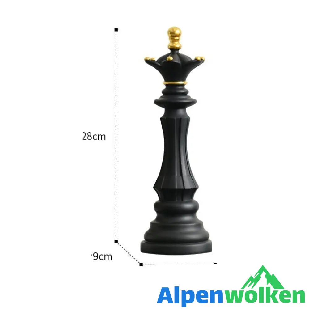 Alpenwolken - Schach-Statue Bischof (schwarz)