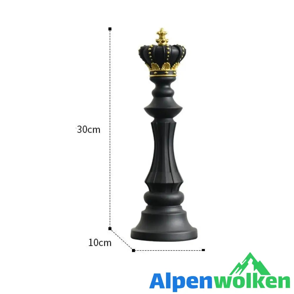 Alpenwolken - Schach-Statue Königin (schwarz)