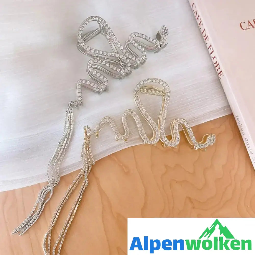 Alpenwolken - Schlange Haarspange mit Strass | festival frisuren