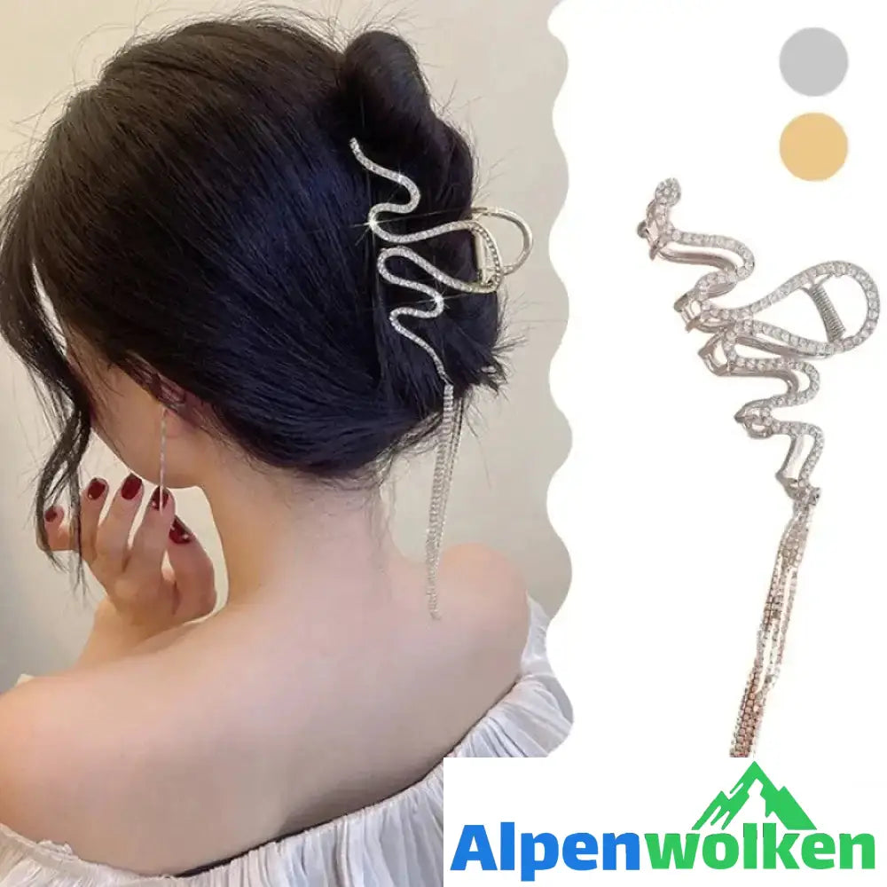 Alpenwolken - Schlange Haarspange mit Strass | festival frisuren