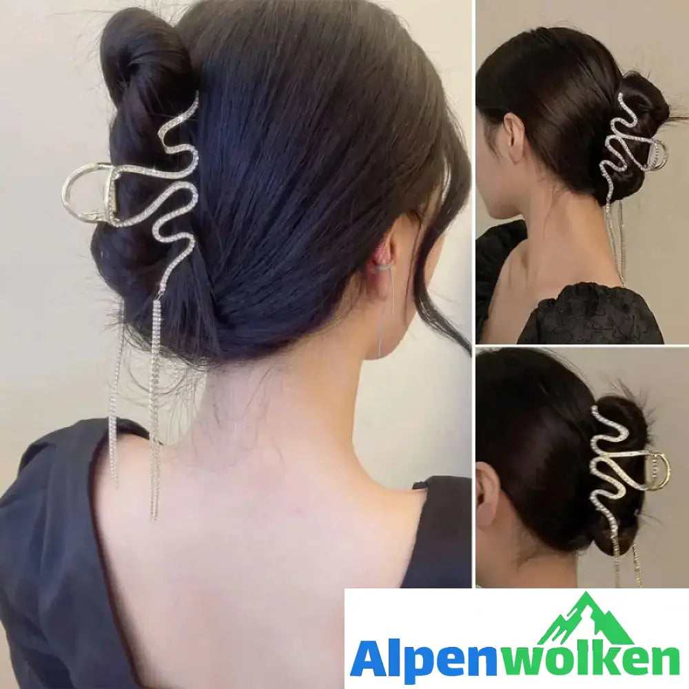 Alpenwolken - Schlange Haarspange mit Strass | festival frisuren