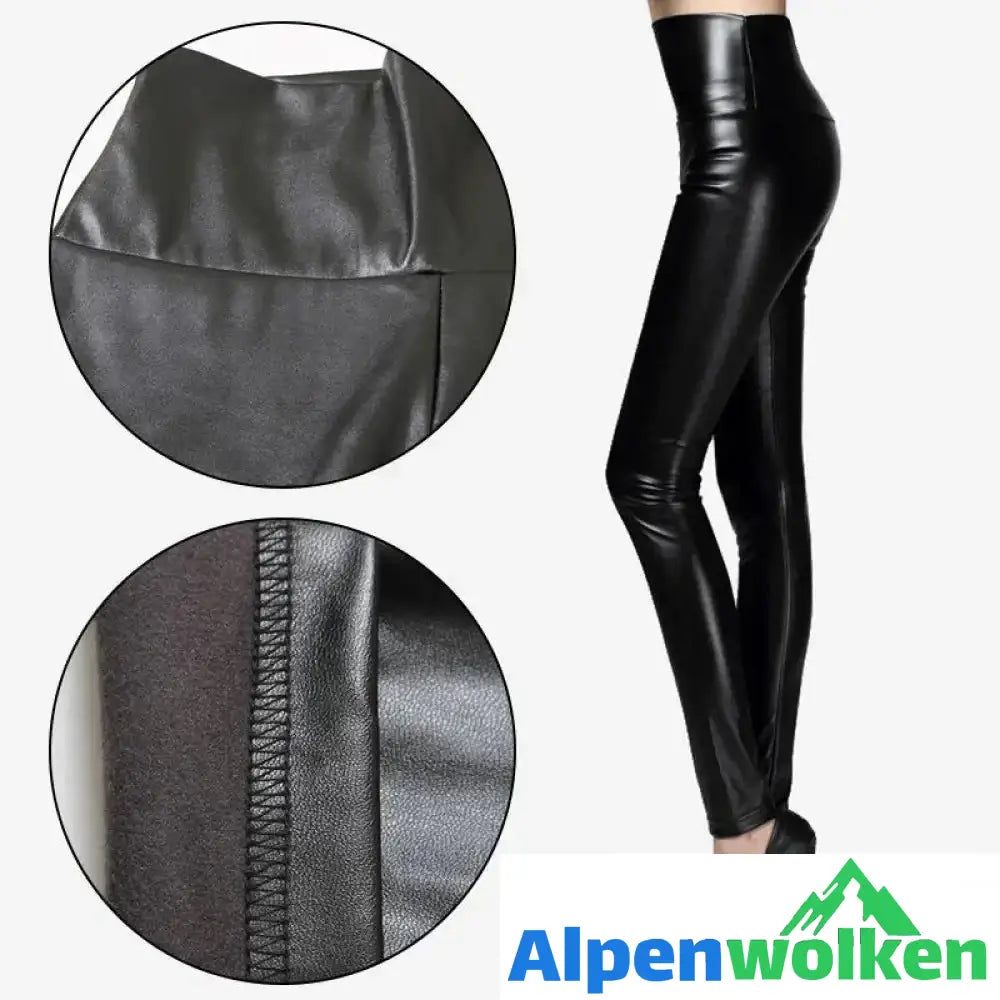 Alpenwolken - Schlanke Kaschmir Lederhose