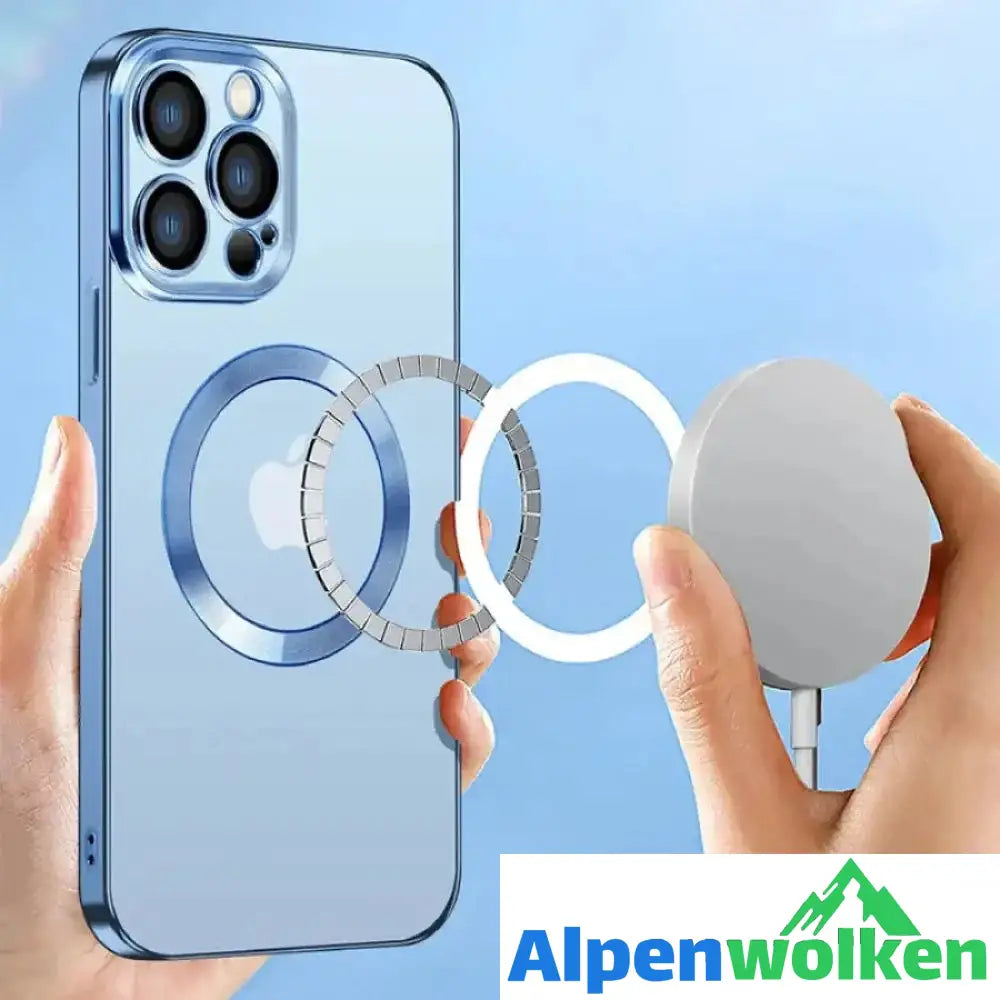 Alpenwolken - 🎊Schlussverkauf - 50 % Rabatt🎊Kabellose Magnetische All-Inclusive-iPhone-Hülle mit Galvanik