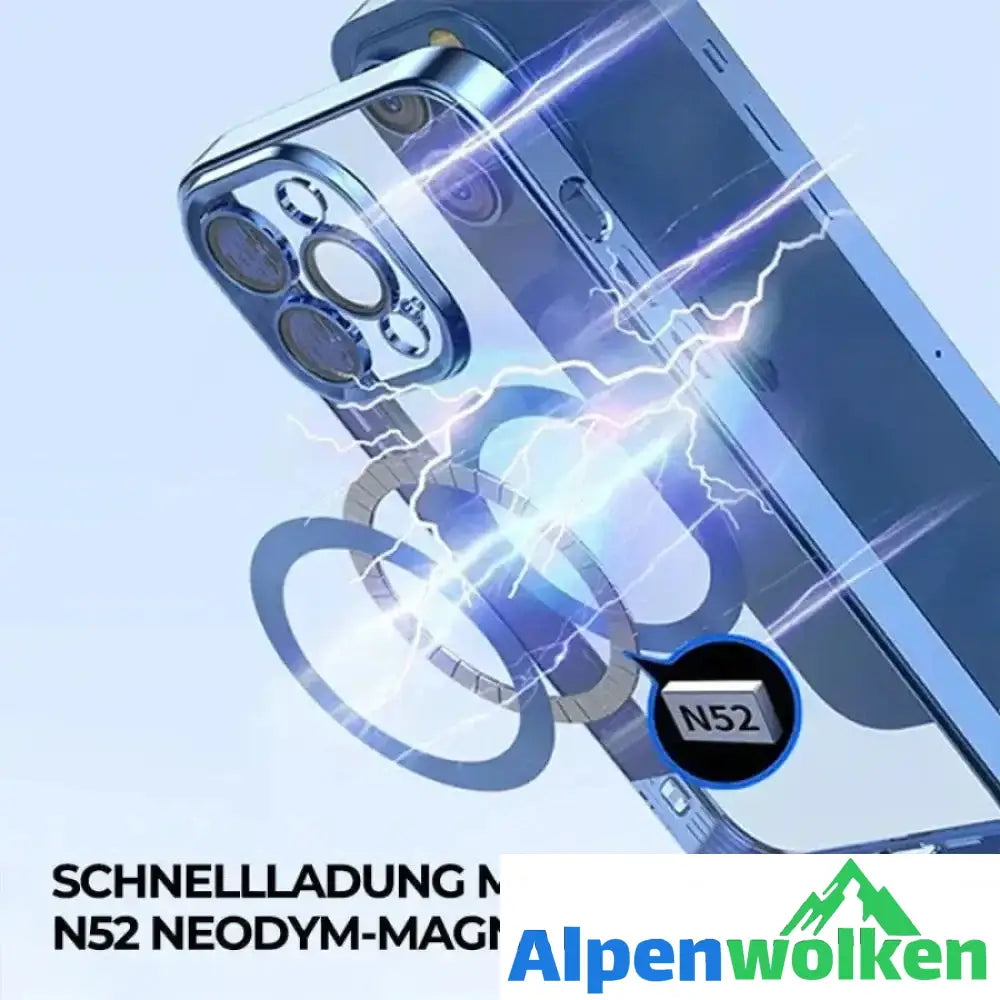 Alpenwolken - 🎊Schlussverkauf - 50 % Rabatt🎊Kabellose Magnetische All-Inclusive-iPhone-Hülle mit Galvanik