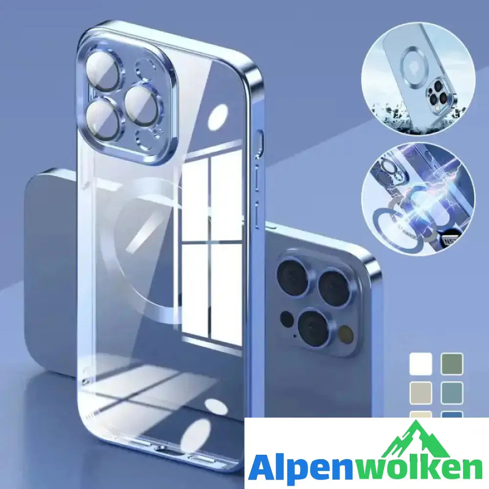 Alpenwolken - 🎊Schlussverkauf - 50 % Rabatt🎊Kabellose Magnetische All-Inclusive-iPhone-Hülle mit Galvanik