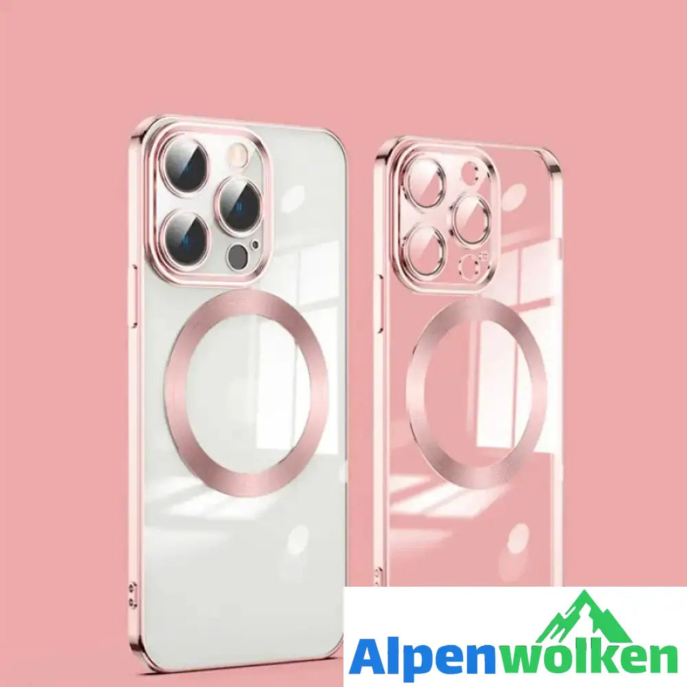 Alpenwolken - 🎊Schlussverkauf - 50 % Rabatt🎊Kabellose Magnetische All-Inclusive-iPhone-Hülle mit Galvanik Rosagold