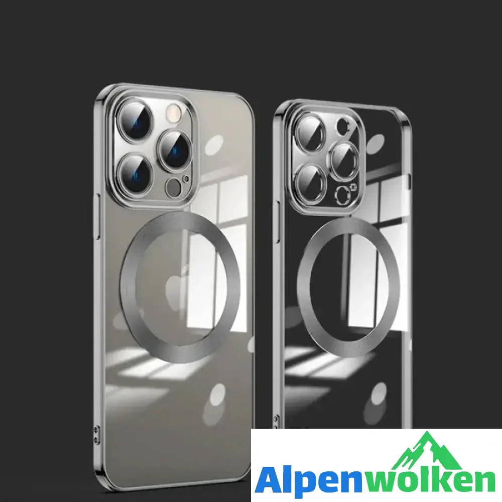 Alpenwolken - 🎊Schlussverkauf - 50 % Rabatt🎊Kabellose Magnetische All-Inclusive-iPhone-Hülle mit Galvanik Schwarz