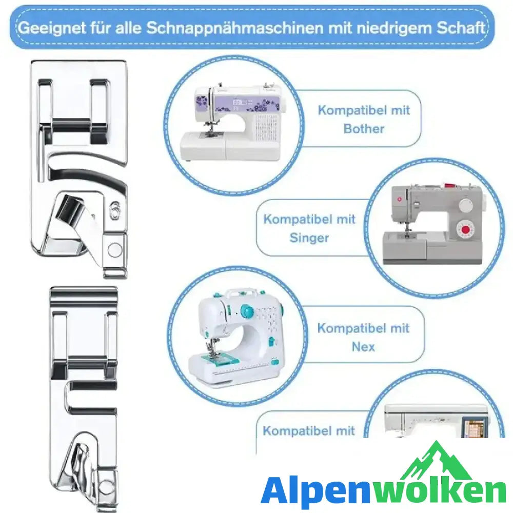 Alpenwolken - Schmaler gerollter Saumfuß