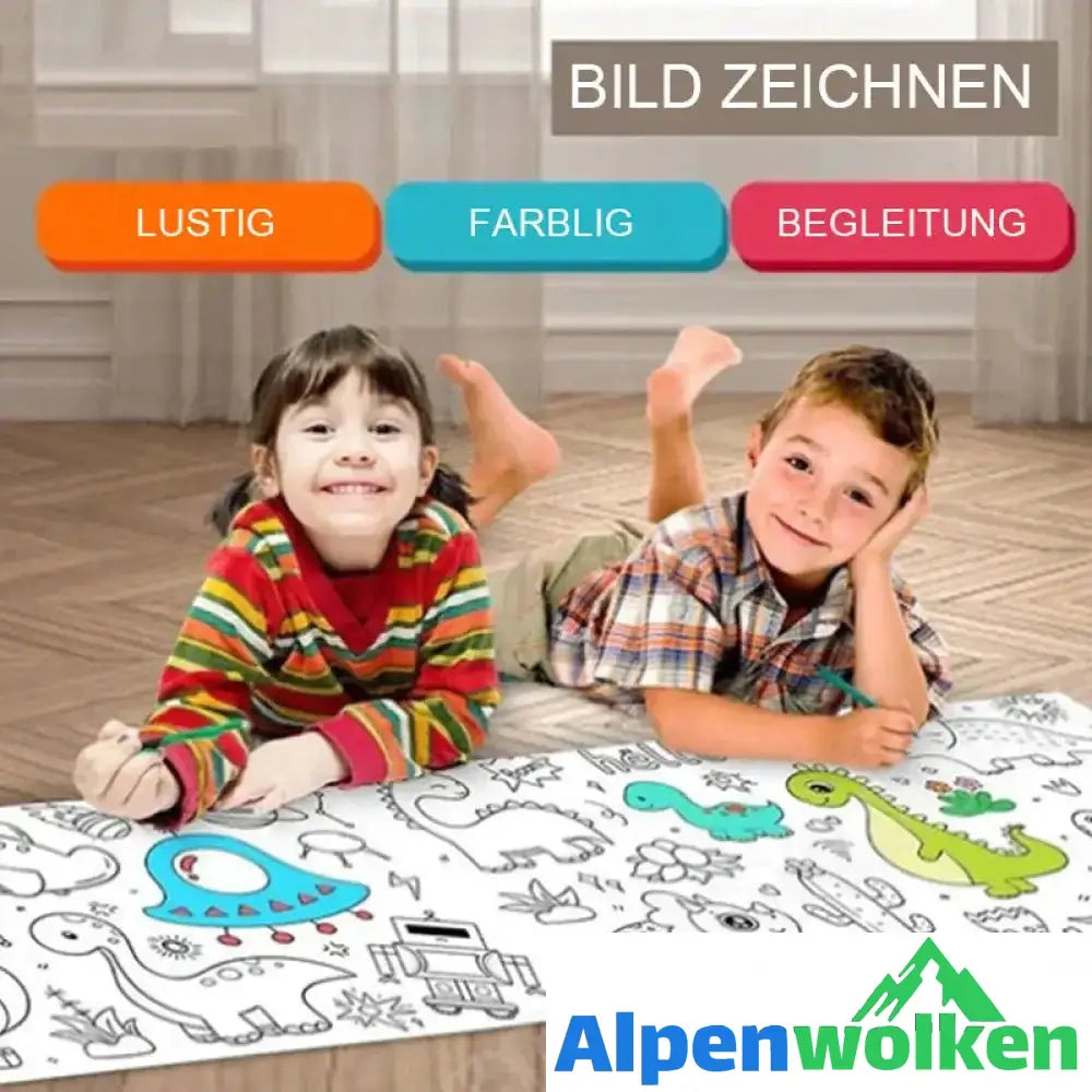 Alpenwolken - 🎨Schneidbare Zeichenrolle für Kinder🎁🎄