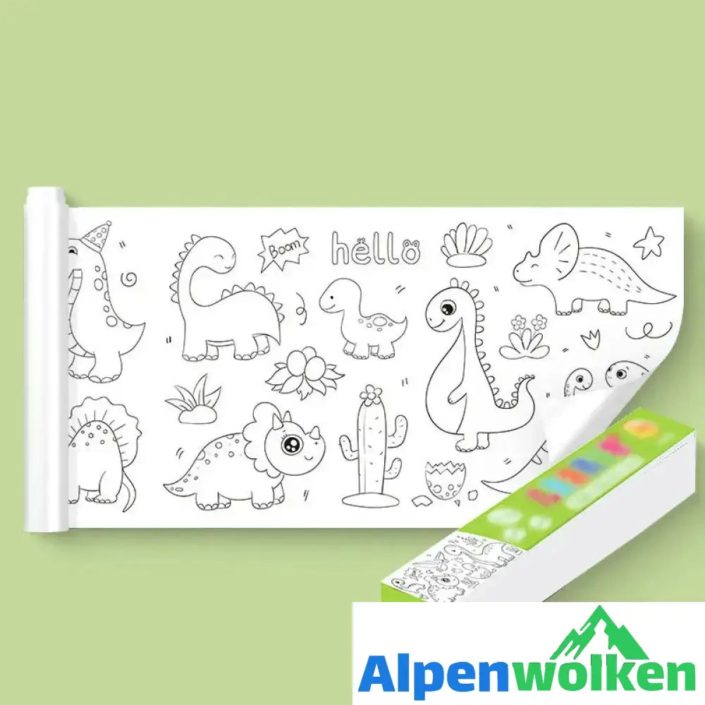 Alpenwolken - 🎨Schneidbare Zeichenrolle für Kinder🎁🎄 Dinosaurier-Paradies