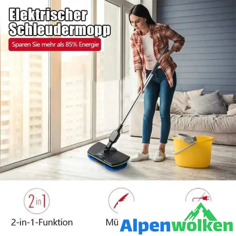 Alpenwolken - Schnurloser wiederaufladbarer elektrischer Mopp