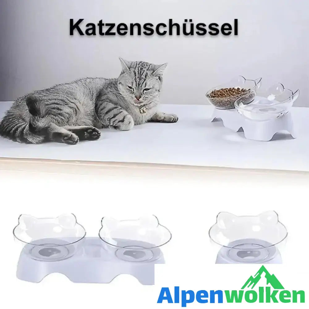 Alpenwolken - Schöne Katzenfütterungsschüssel (Einzel / Doppel)