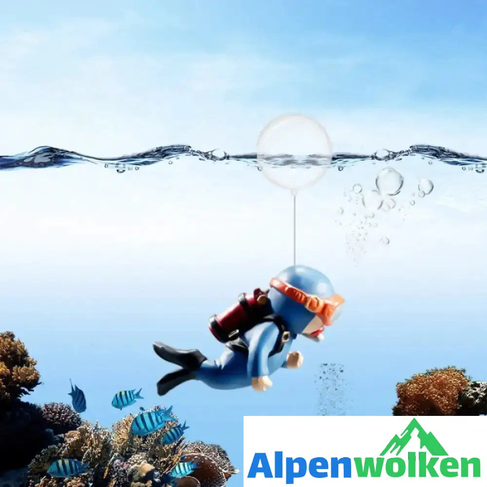 Alpenwolken - Schwimmender Taucher - Aquarium Ornament Blau