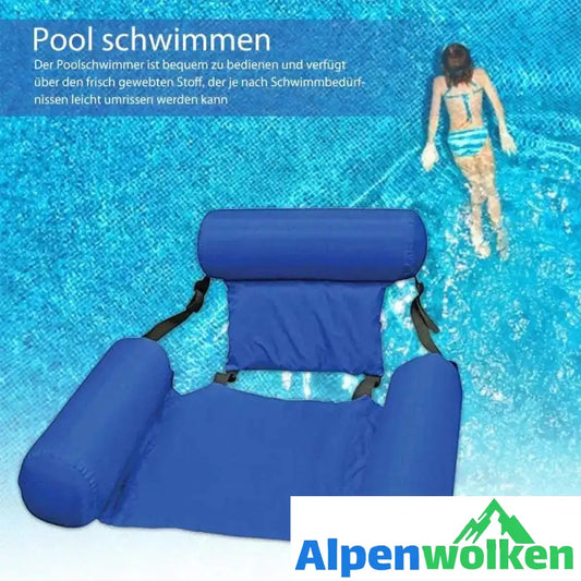 Alpenwolken - Schwimmendes Schwimmbett und Liegestuhl