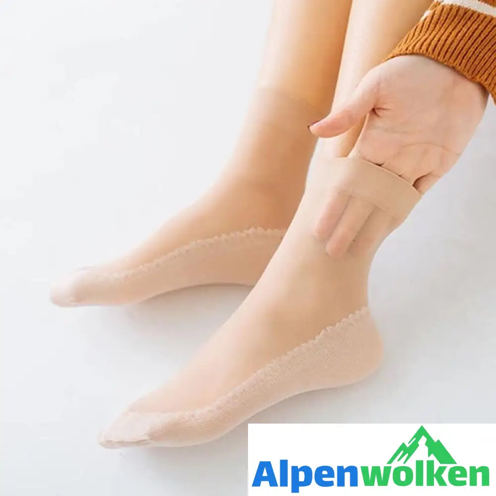 Alpenwolken - 💐Seidige rutschfeste Baumwollsocken💐