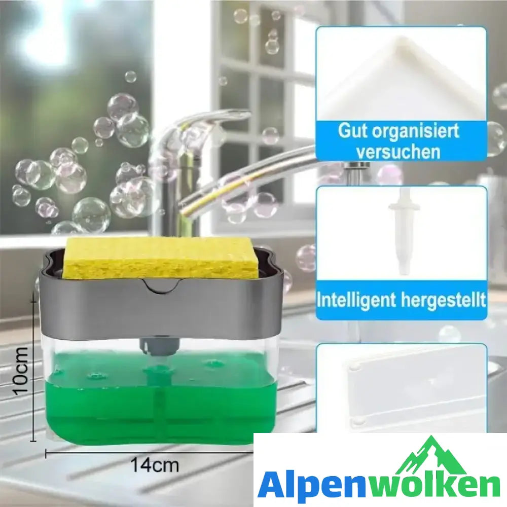 Alpenwolken - Seifenspender und Schwammhalter