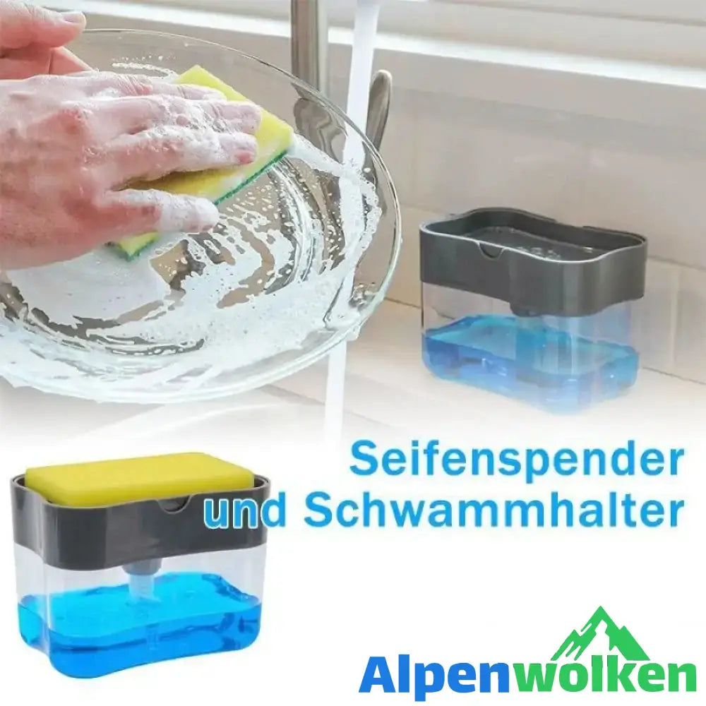 Alpenwolken - Seifenspender und Schwammhalter