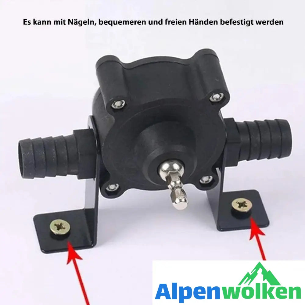 Alpenwolken - Selbstansaugende Wassertransferpumpe mit Handbohrantrieb