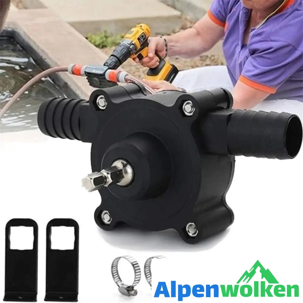 Alpenwolken - Selbstansaugende Wassertransferpumpe mit Handbohrantrieb