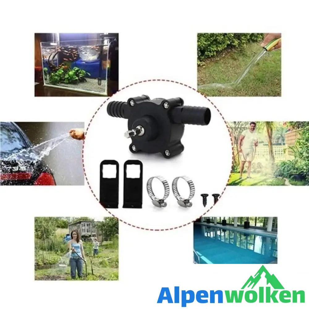 Alpenwolken - Selbstansaugende Wassertransferpumpe mit Handbohrantrieb