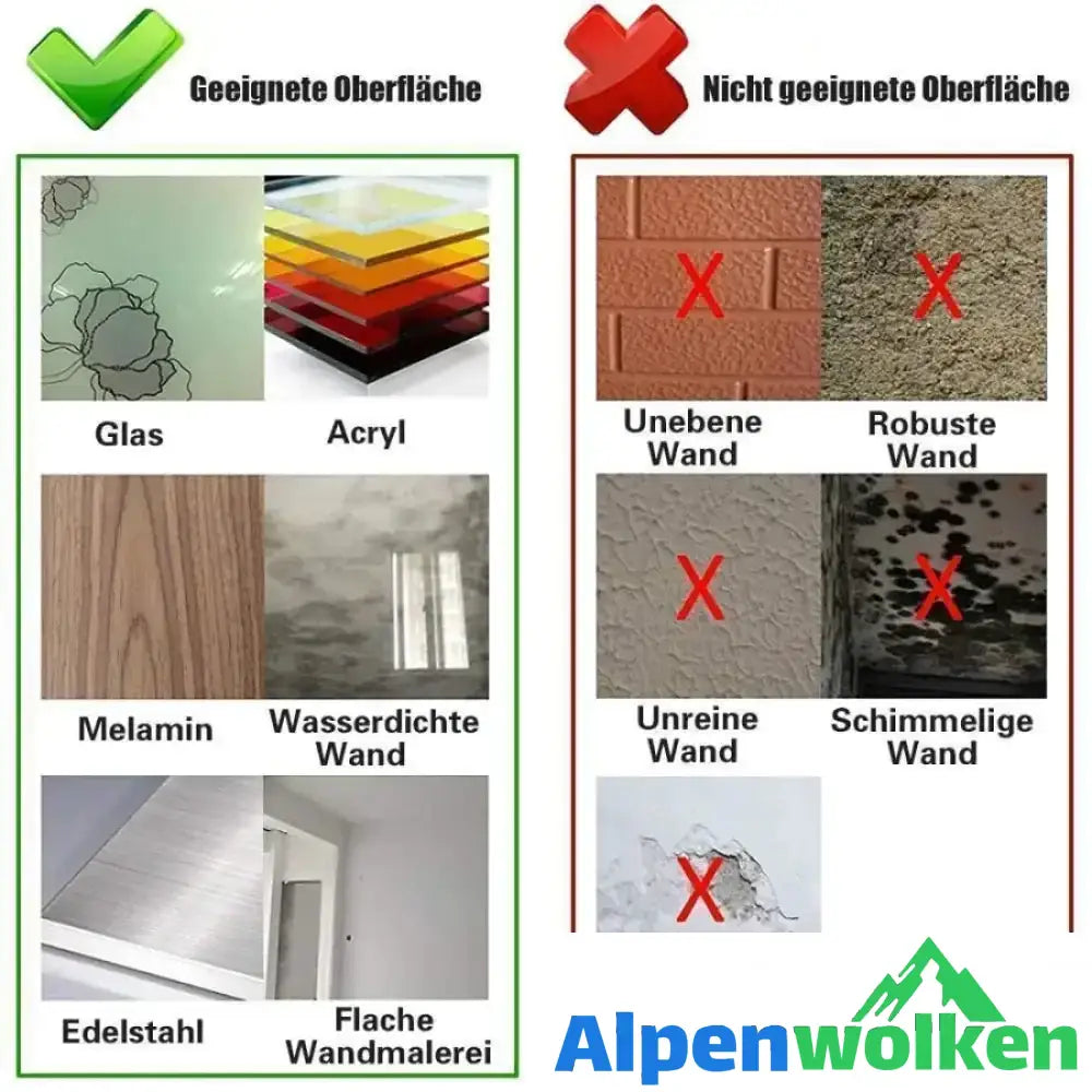 Alpenwolken - Selbstklebende 3D Fliesenaufkleber, 4 Stücke