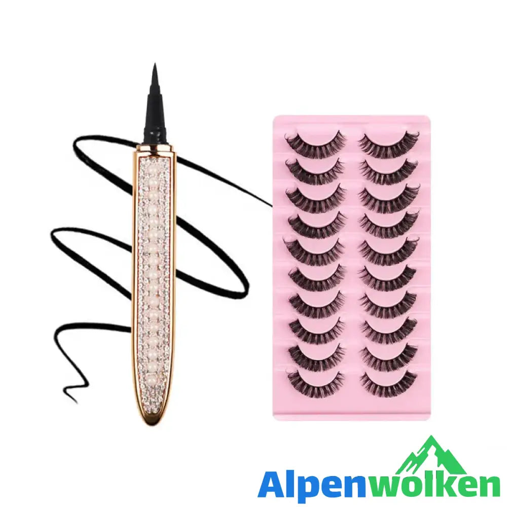 Alpenwolken - Selbstklebender langlebiger Eyeliner Wimpernklebestift Perl-Roségold