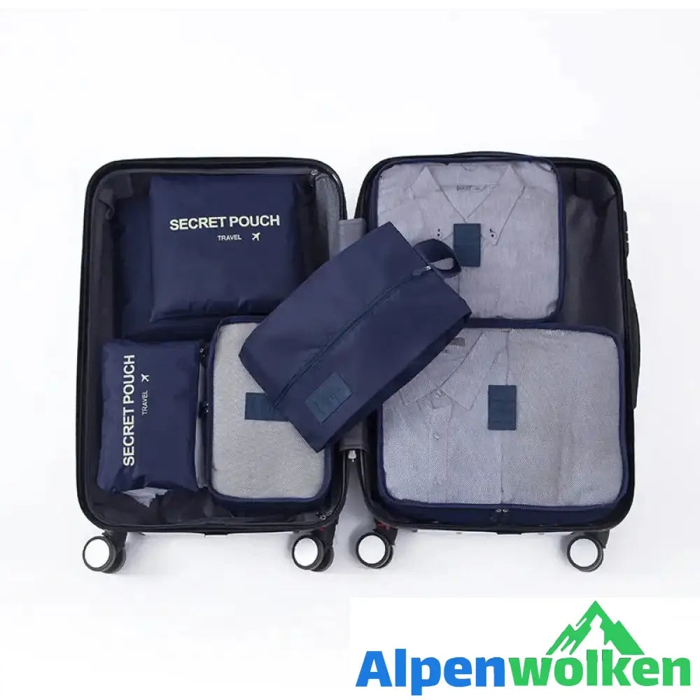 Alpenwolken - 🌈🔥Set mit 7 Aufbewahrungstaschen für die Reise🔥 ✨💐Navy Blau💐