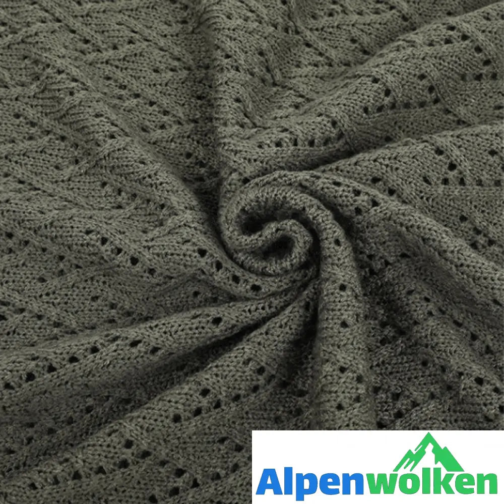 Alpenwolken - Sexy Einfarbiger Strickpullover