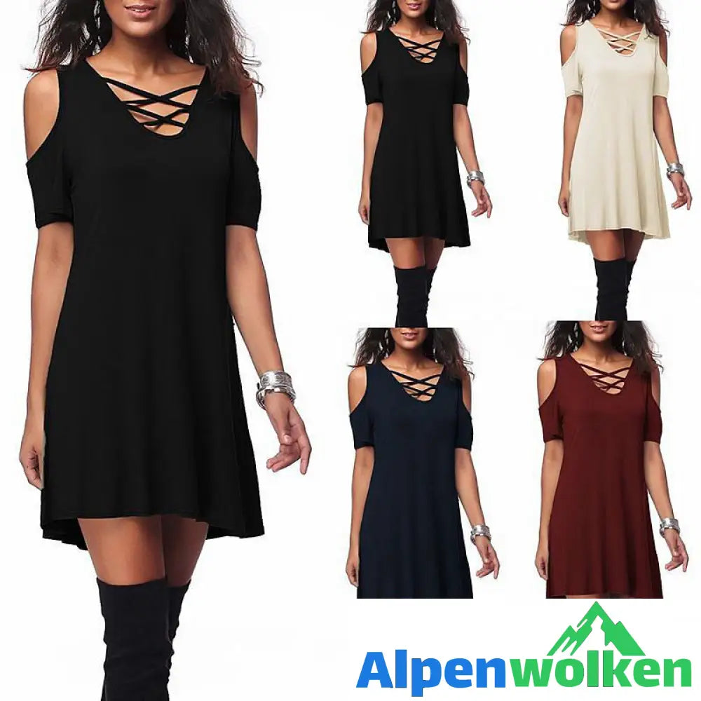 Alpenwolken - Sexy trägerloses lockeres Kleid