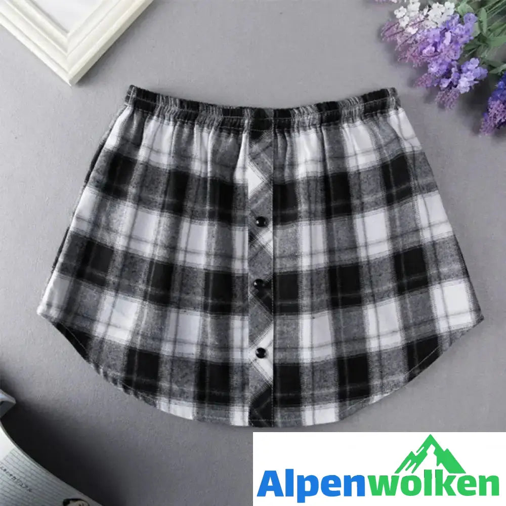 Alpenwolken - Shirt-Extender Schwarz und weiß Raster