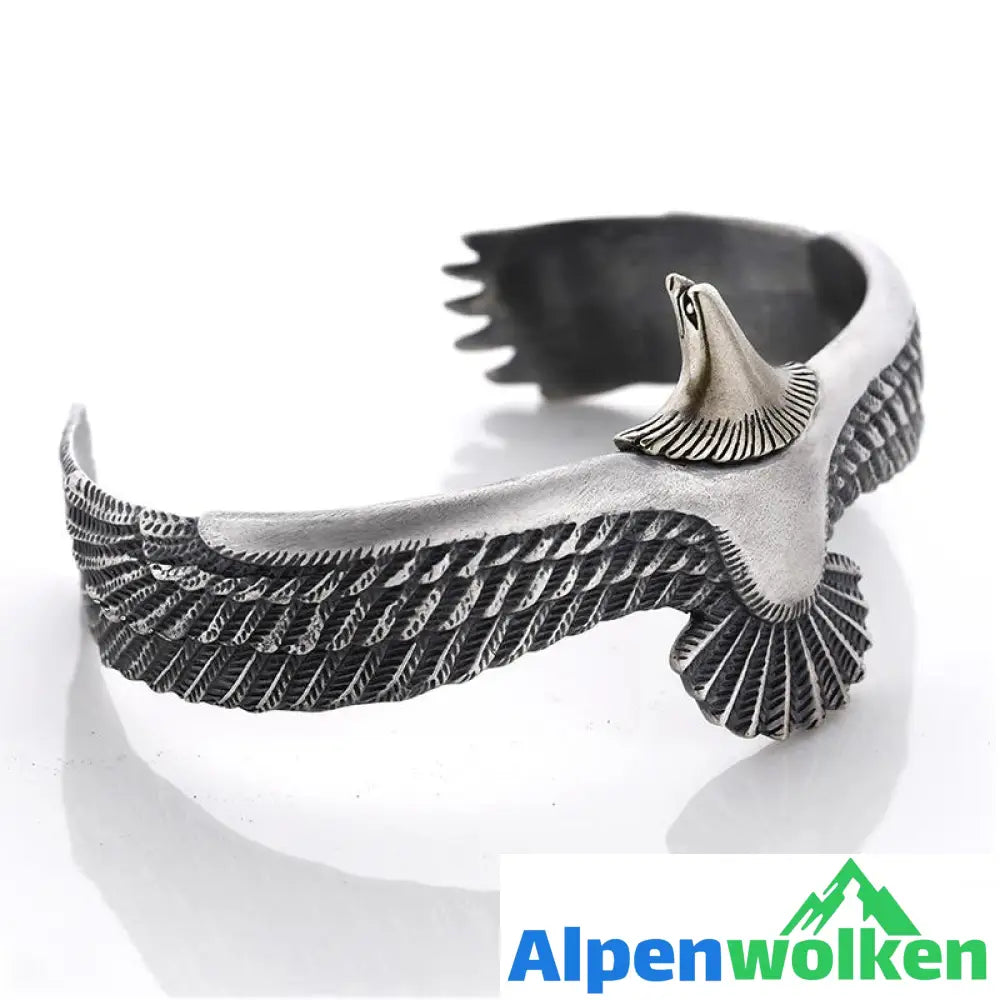 Alpenwolken - Silber Adler Manschette Armband