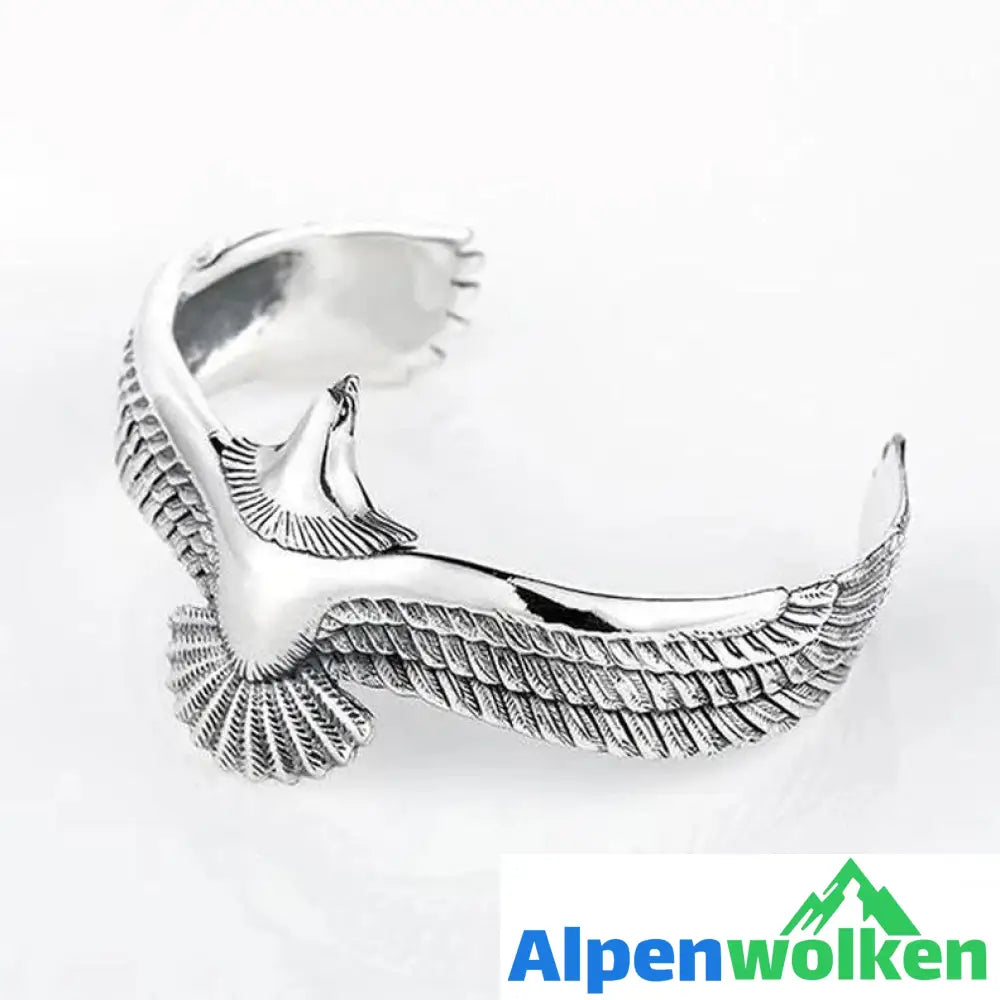 Alpenwolken - Silber Adler Manschette Armband