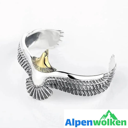 Alpenwolken - Silber Adler Manschette Armband