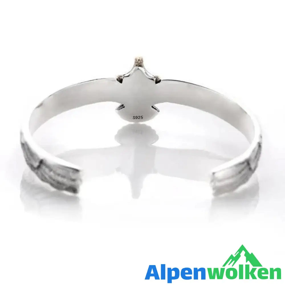 Alpenwolken - Silber Adler Manschette Armband