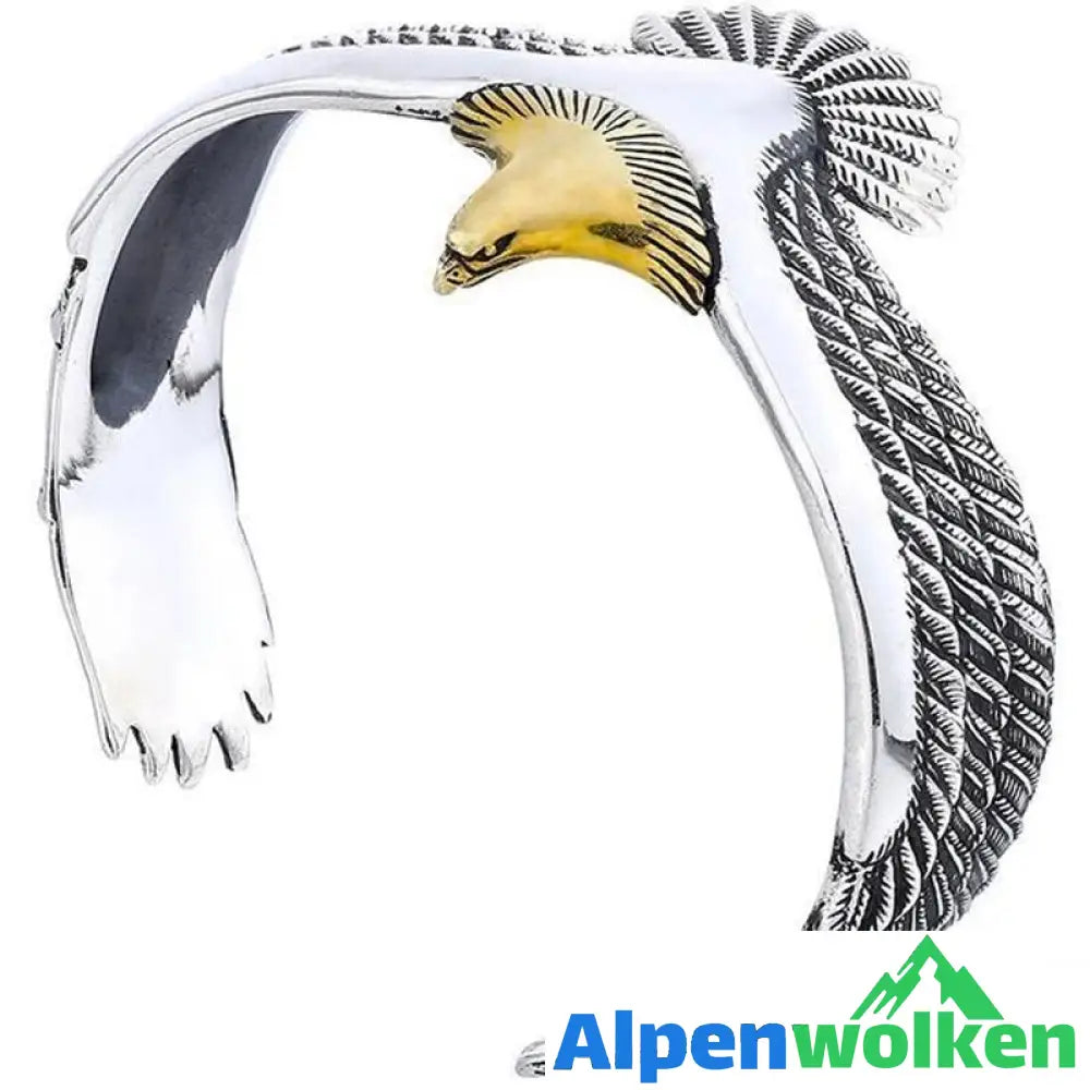 Alpenwolken - Silber Adler Manschette Armband