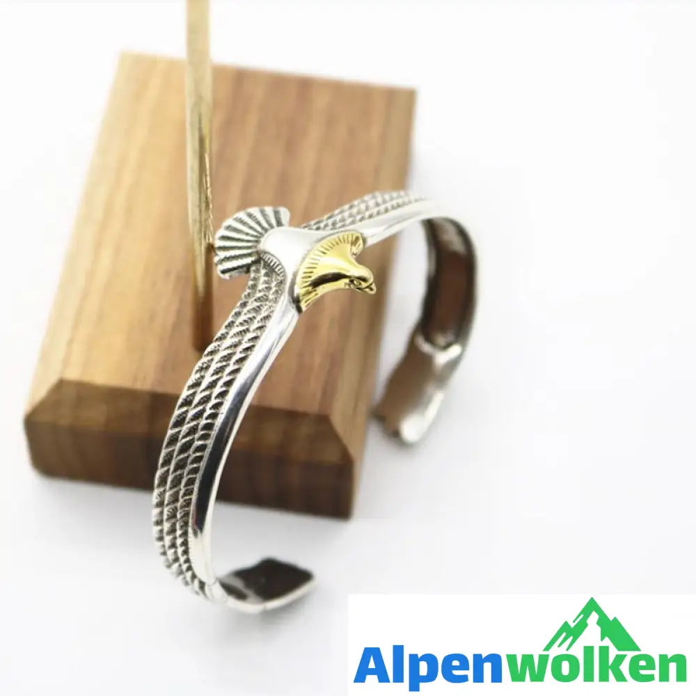 Alpenwolken - Silber Adler Manschette Armband