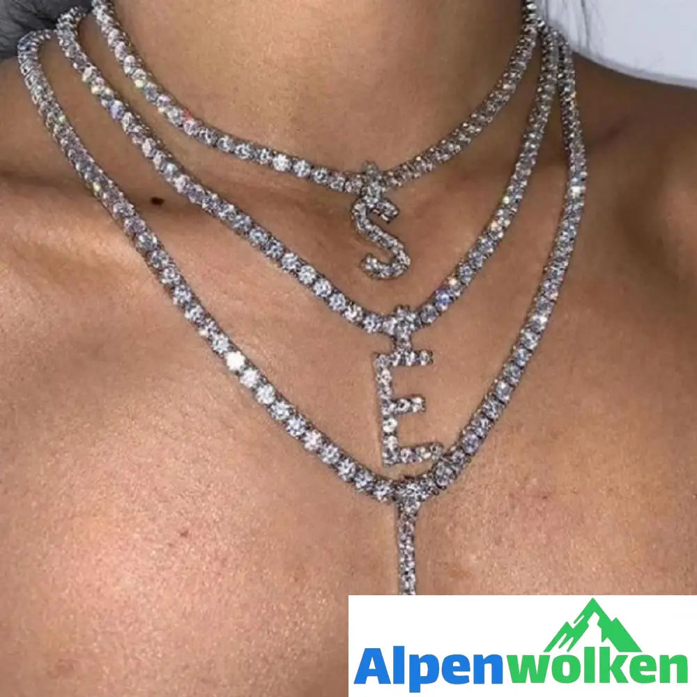 Alpenwolken - Silberne Briefkette