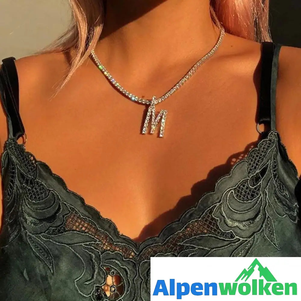 Alpenwolken - Silberne Briefkette