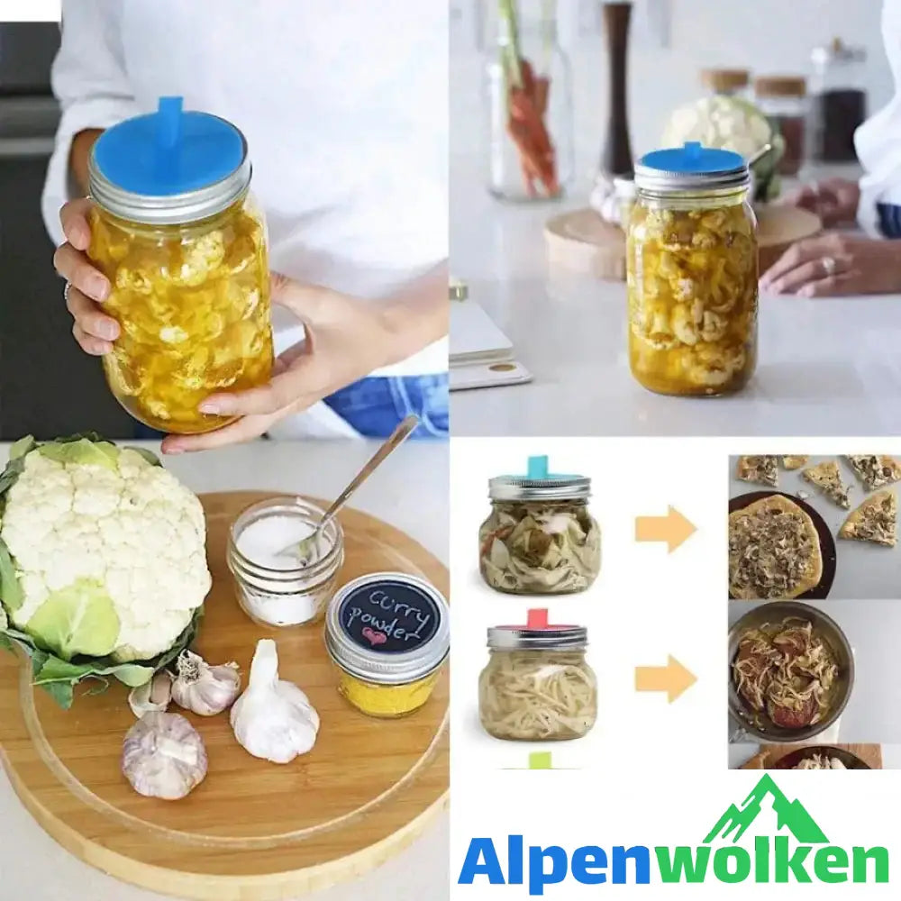 Alpenwolken - Silikon Fermentierende Deckel für Einmachgläser