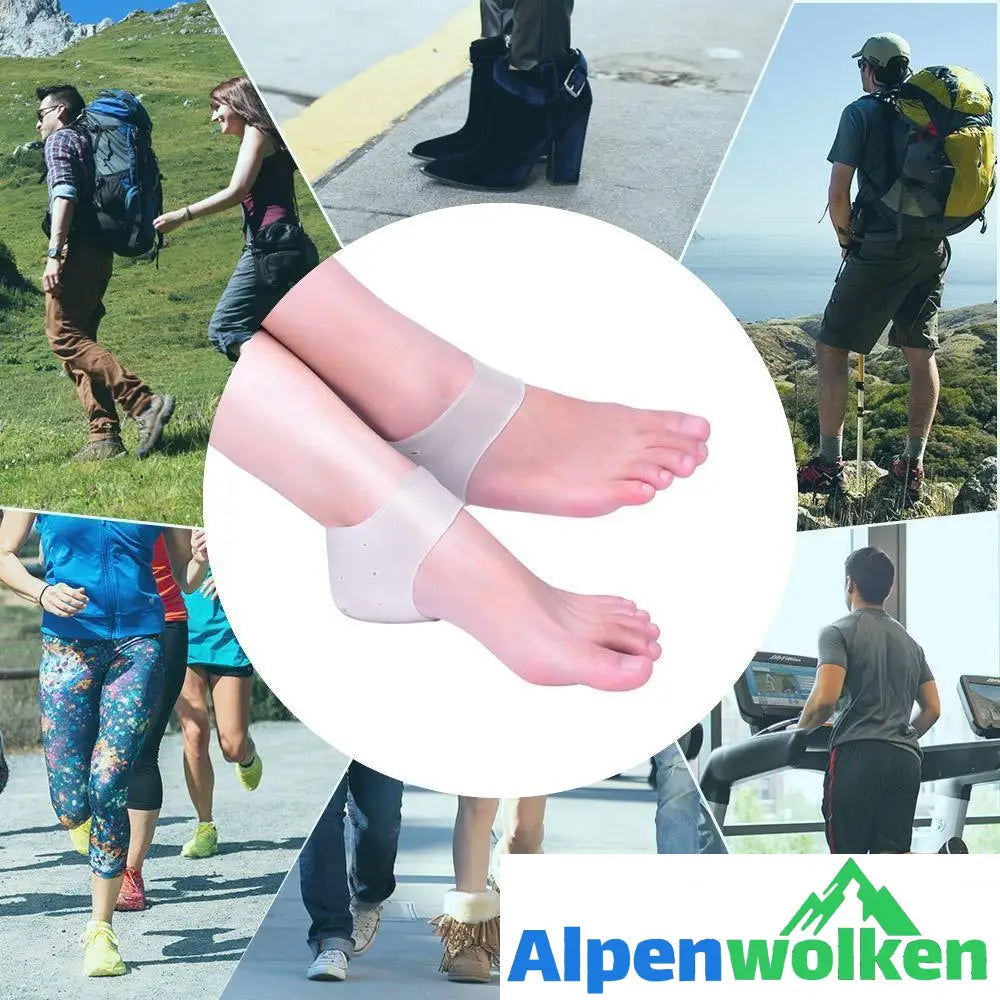 Alpenwolken - Silikon Fußreparatur Fersenhülle, weiß